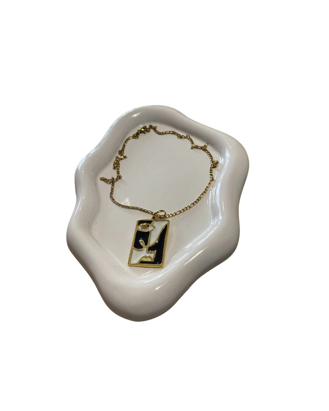 Necklaces Pink one face (AGD-0401)