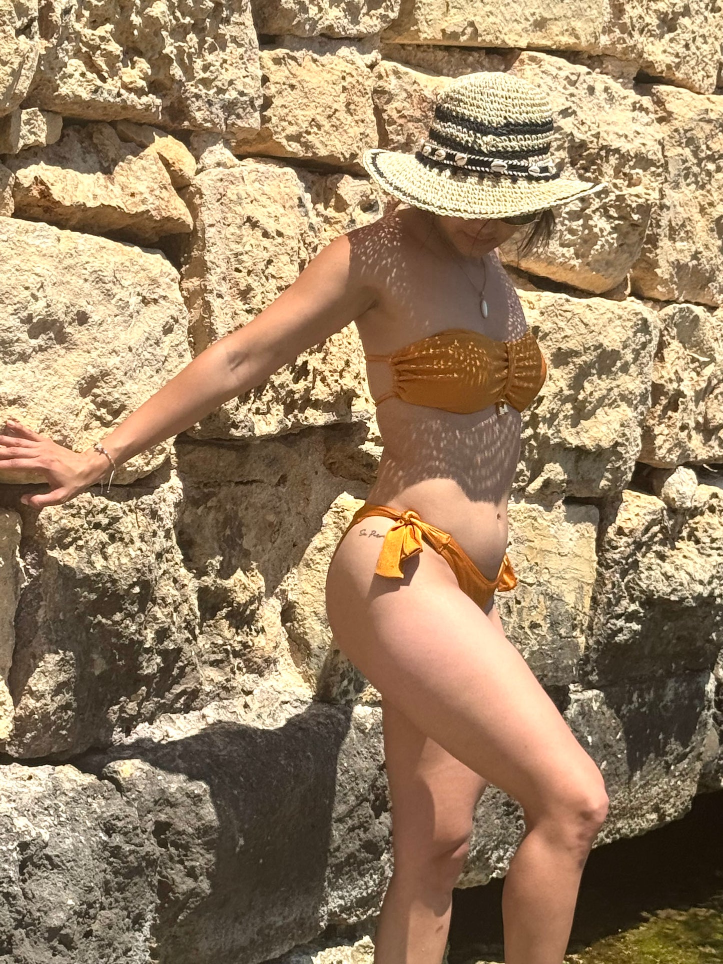 Straple lace up bikini side bottom (MAR-1024)