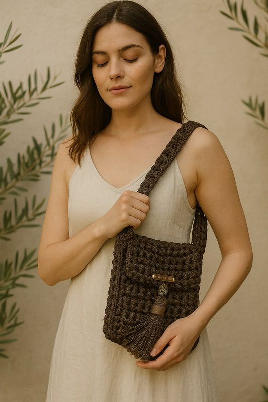 handmade bag brown (AL-9009)