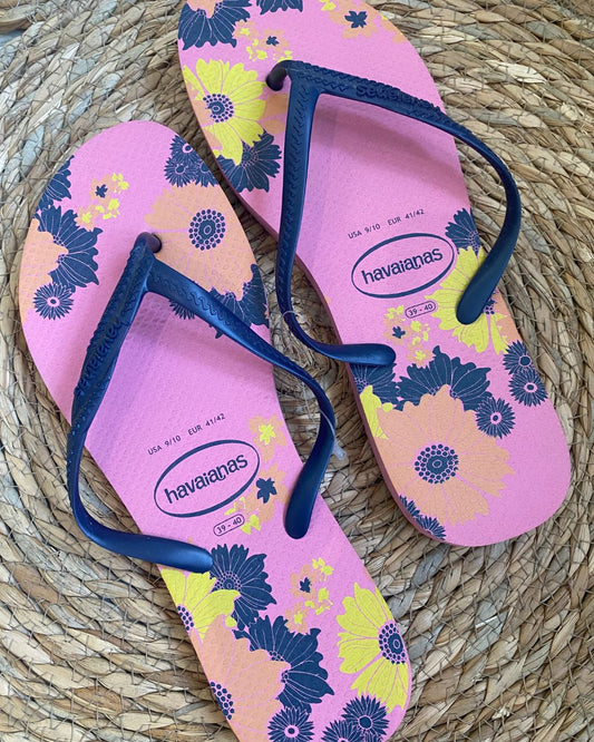 Havaianas - Pink Floral Print  (al-8004)