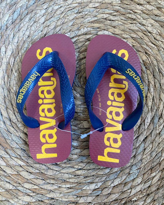 Havaianas for kids - Red and blue Brazil logo (AL-8002)