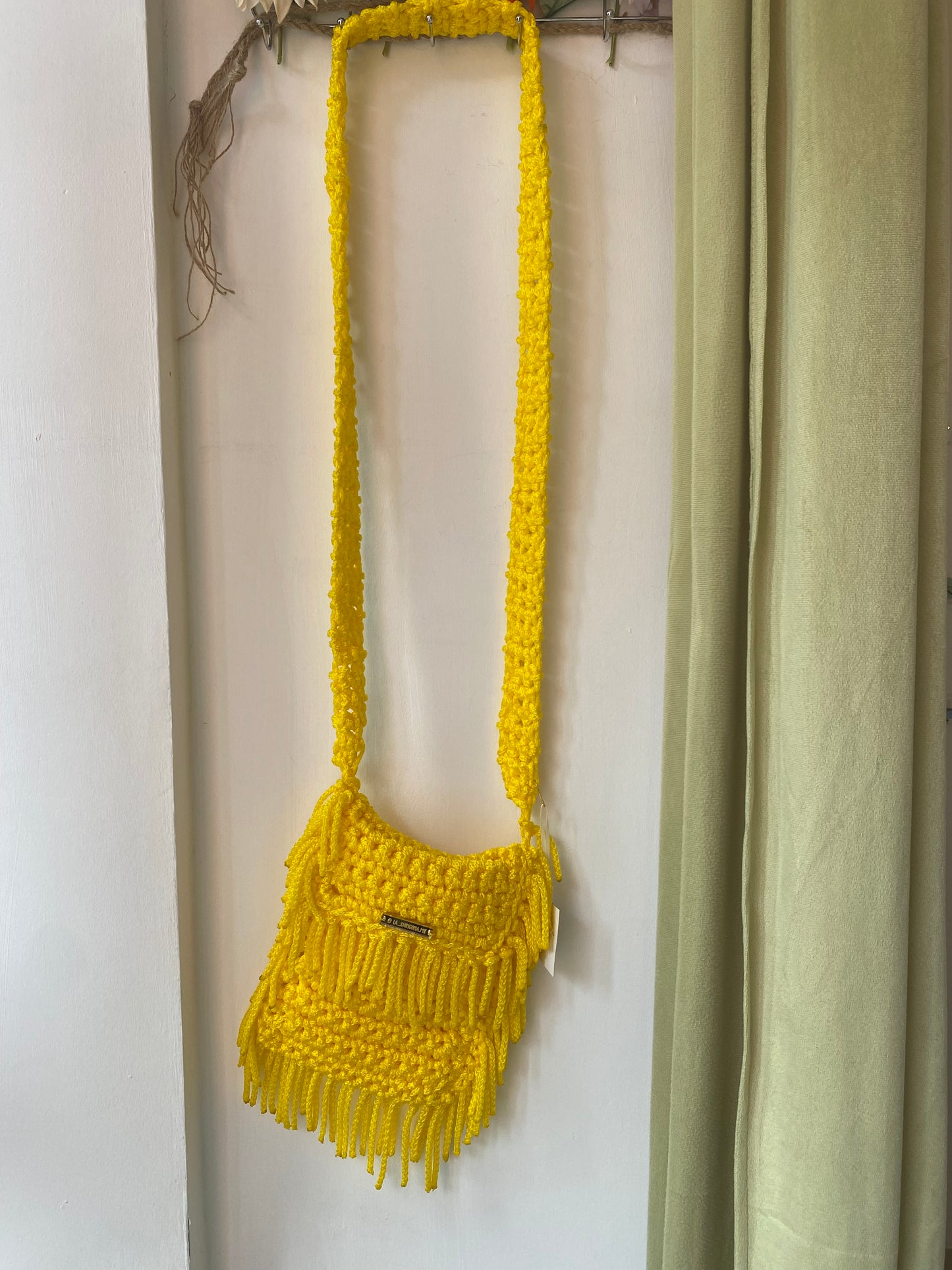 Crochet shoulder bag  medium (MX-4004) yellow