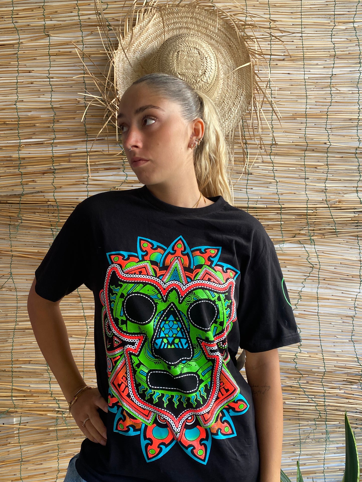 Mexican t-shirts Green face (MX-4005)