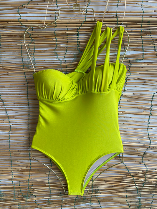 Golden day one shoulder drawstring (MAR-2008) lemon