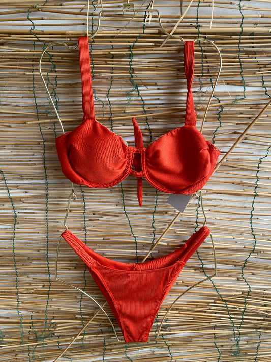 Bikini soft paradise bikini Push-up (MAR-1004) red