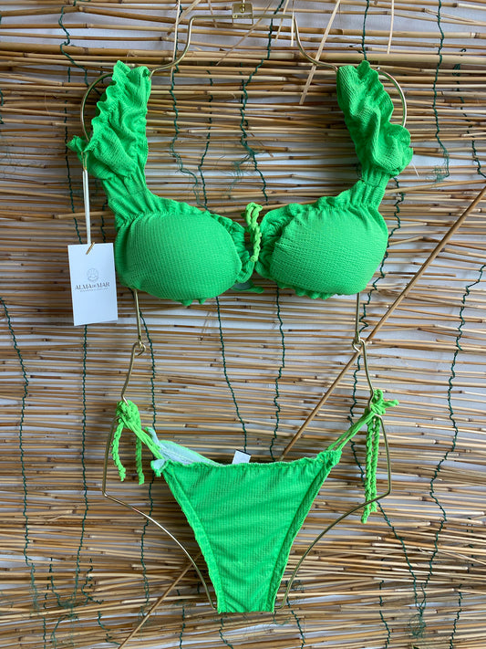 Candy Brazilian bikini Sleeves and tie side bottom (MAR-1012)