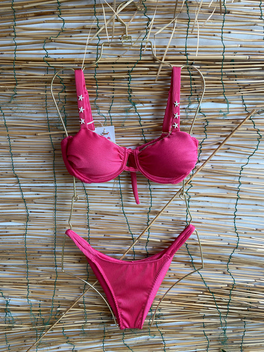 Bikini soft paradise bikini Push-up (MAR-1004) pink