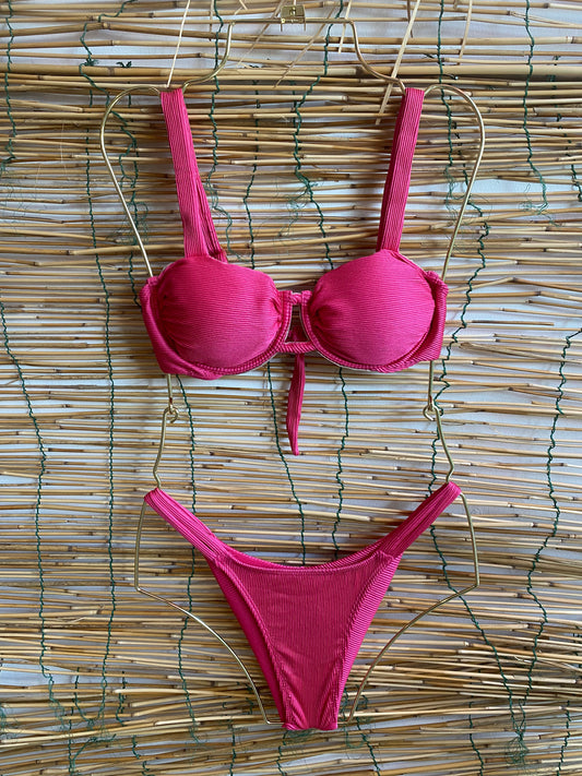 Bikini soft paradise bikini Push-up (MAR-1004) pink