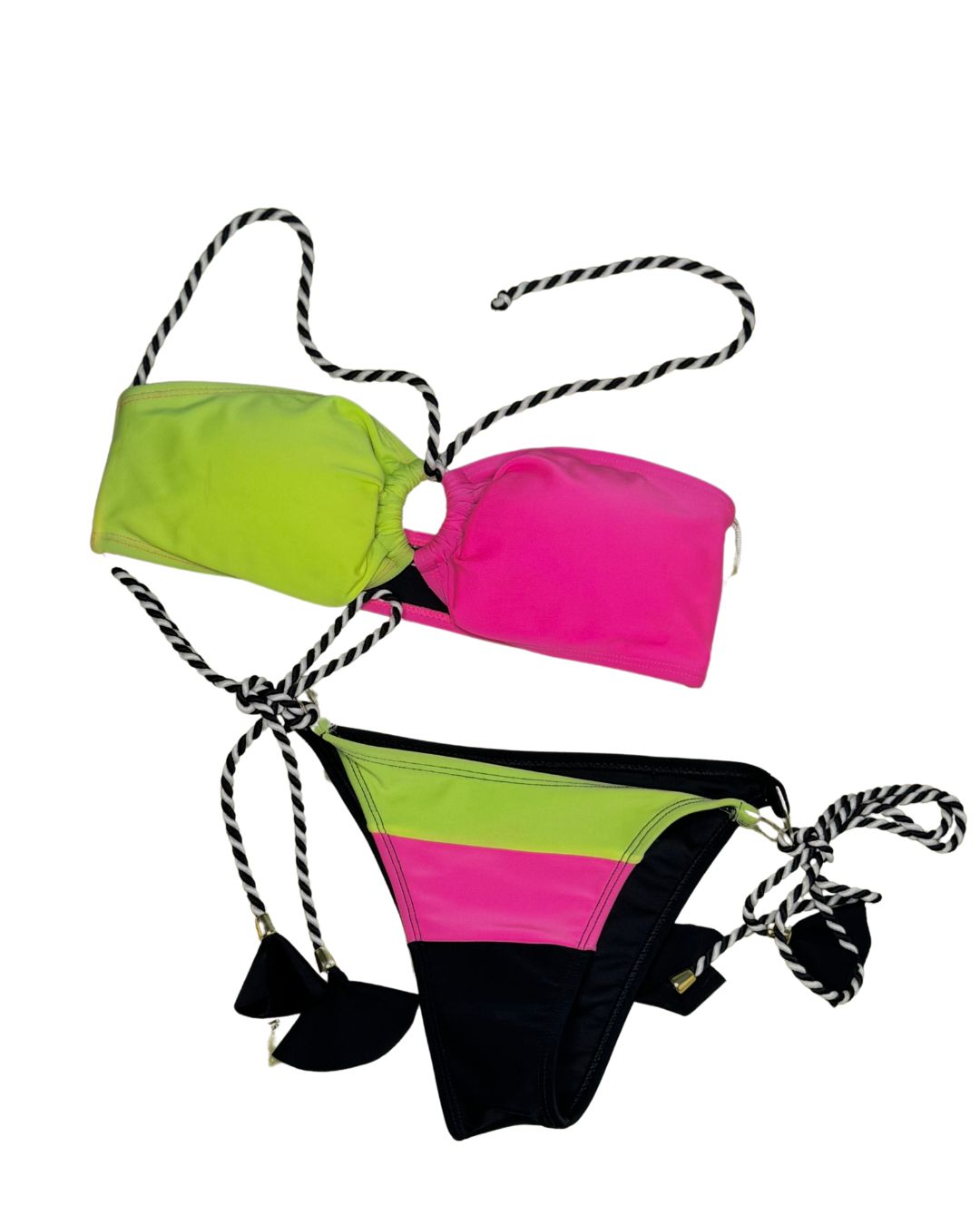 Neon multi-coloure Glow with side tie (MAR-1023)