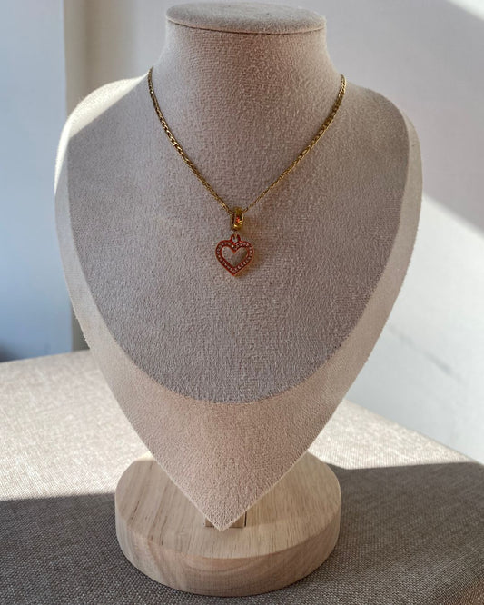 gold heart necklace (gw-1427)
